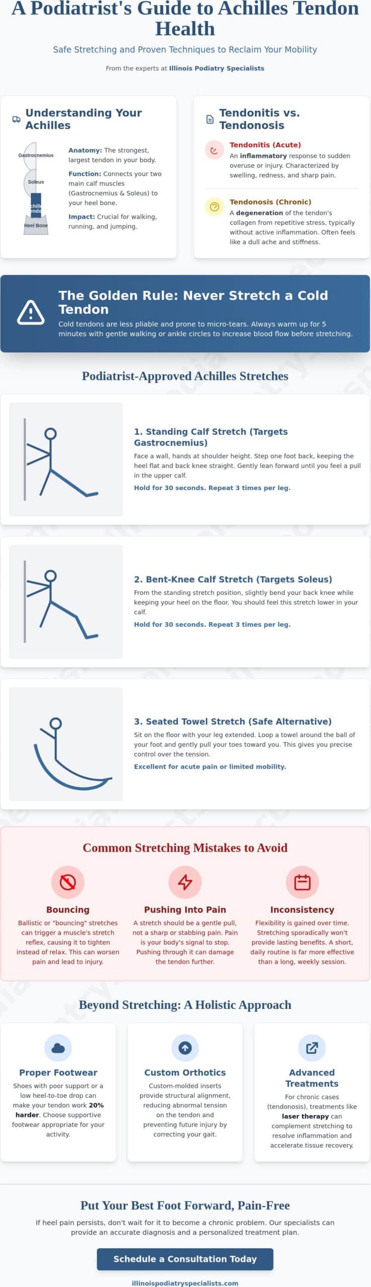 Achilles Stretching Guide: Safe Recovery for Hinsdale & Chicagoland Patients