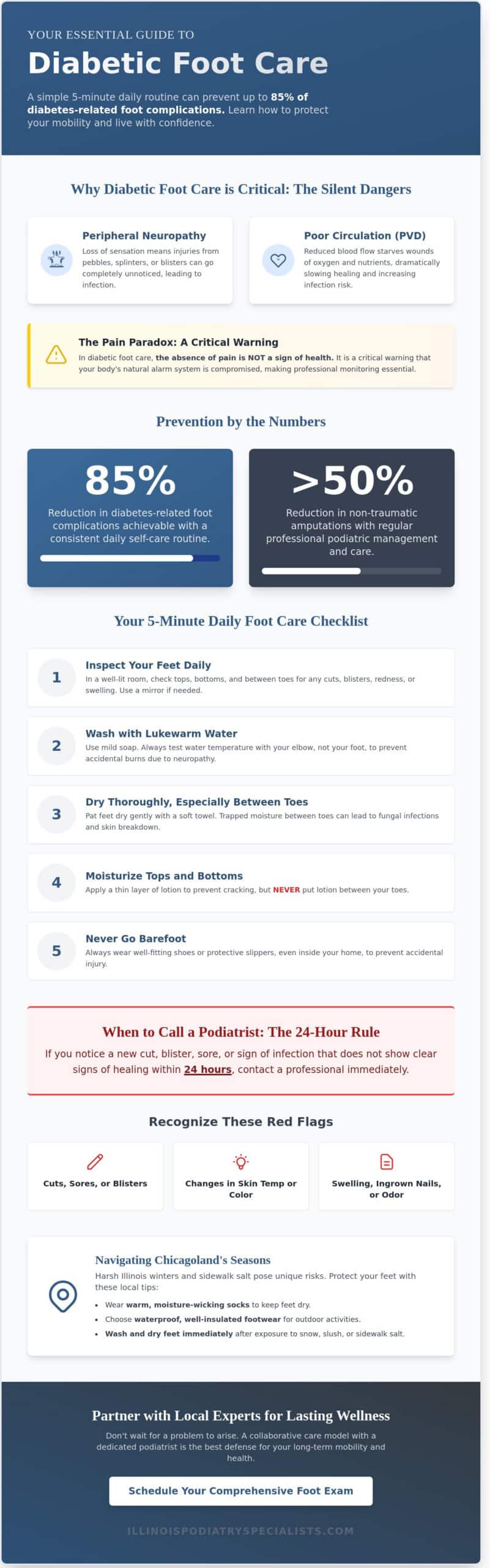 Diabetic Foot Care Management in Hinsdale: Your Daily Health Checklist