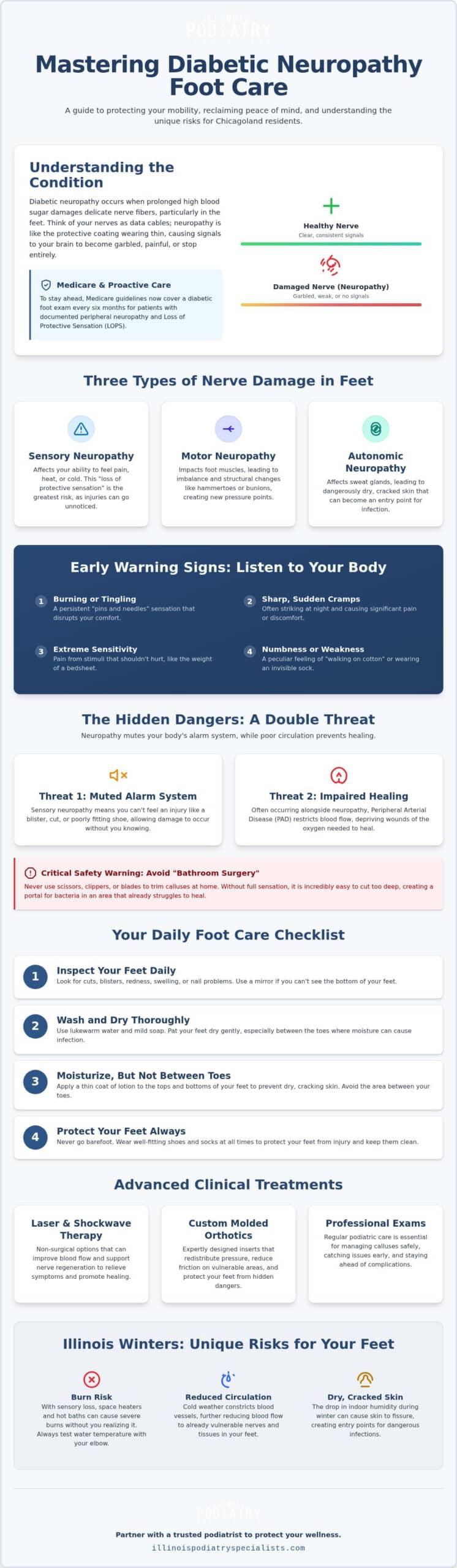 Diabetic Neuropathy Foot Care Guide for Illinois Patients